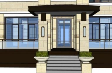 Sketchup别墅模型|独栋别墅,现代风格-BIM建筑网