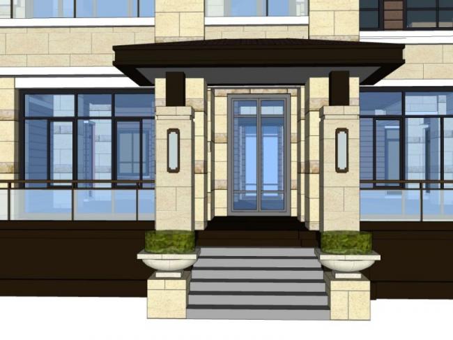 Sketchup别墅模型|独栋别墅，现代风格