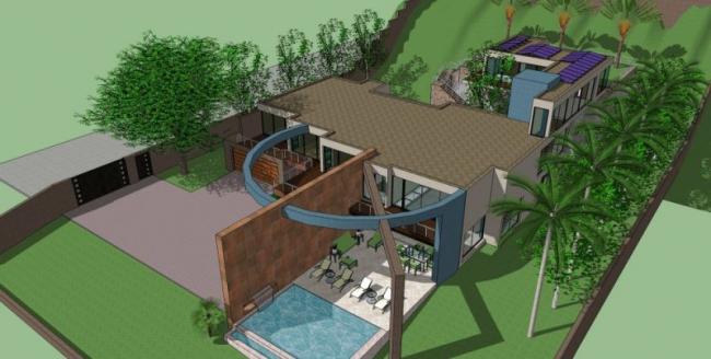 Sketchup别墅模型|独栋别墅，现代风格