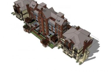 Sketchup别墅模型|联排别墅,欧式风格-BIM建筑网