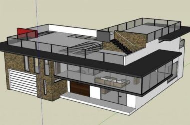 Sketchup别墅模型|独栋别墅,现代风格-BIM建筑网
