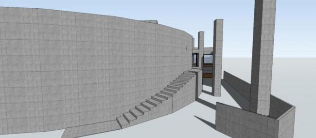 Sketchup别墅模型|独栋别墅，伊东邸尹东邸，现代风格，安藤忠雄