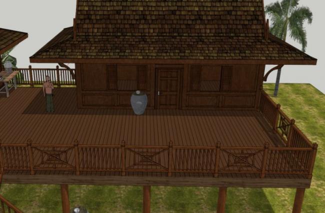 Sketchup别墅模型|度假小木屋，现代风格