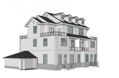 Sketchup别墅模型|叠拼别墅，中式风格-BIM建筑网