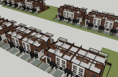 Sketchup别墅模型|联排别墅，现代风格-BIM建筑网