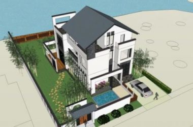 Sketchup别墅模型|独栋别墅，现代风格-BIM建筑网