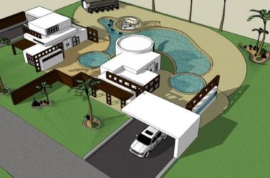 Sketchup别墅模型|独栋别墅，现代风格-BIM建筑网