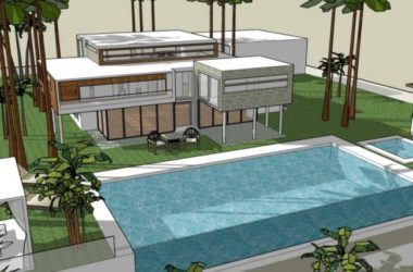 Sketchup别墅模型|独栋别墅，现代风格-BIM建筑网