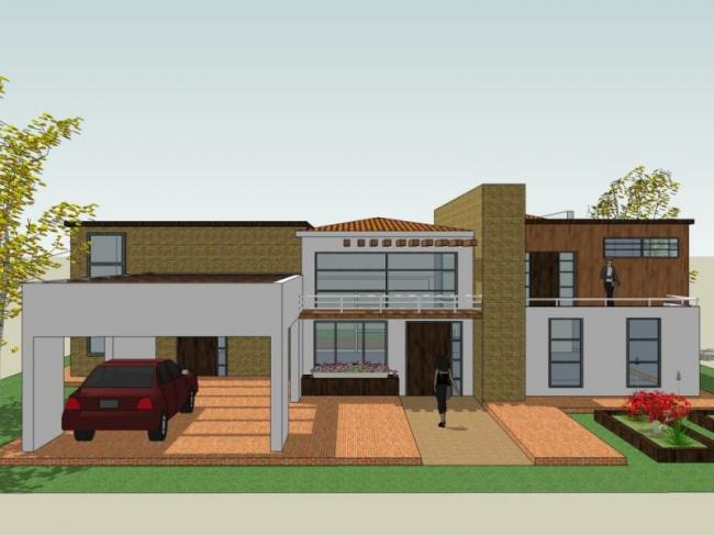 Sketchup别墅模型|独栋别墅，现代风格