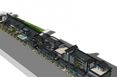 Sketchup别墅模型|联排别墅，中式风格-BIM建筑网