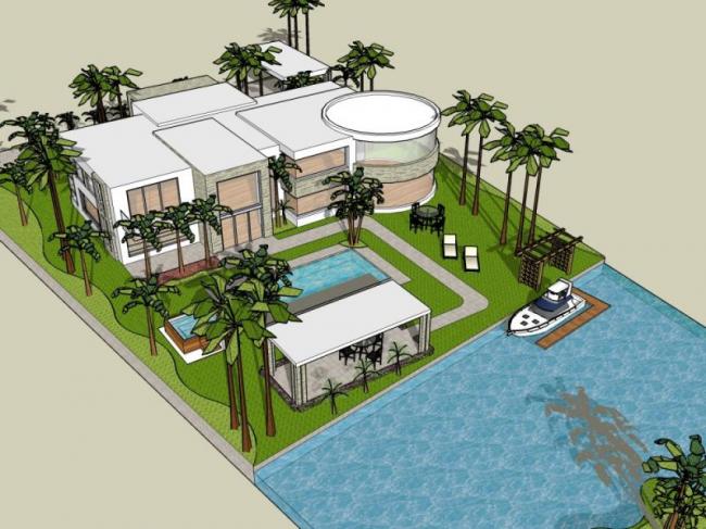 Sketchup别墅模型|独栋别墅，现代风格