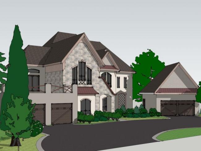 Sketchup别墅模型|独栋别墅，现代风格