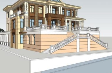 Sketchup别墅模型|独栋别墅，现代风格-BIM建筑网