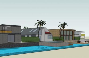 Sketchup别墅模型|联排别墅，现代风格-BIM建筑网