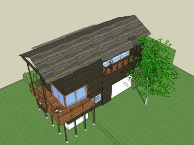 Sketchup别墅模型|独栋别墅，现代风格