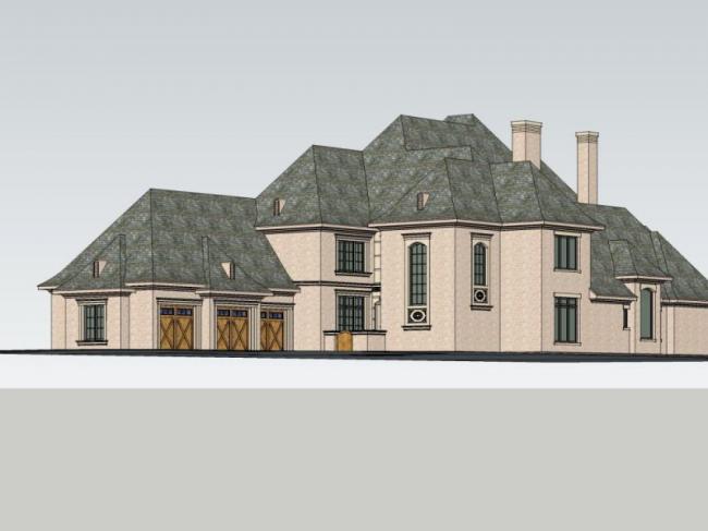 Sketchup别墅模型|联排别墅，现代风格