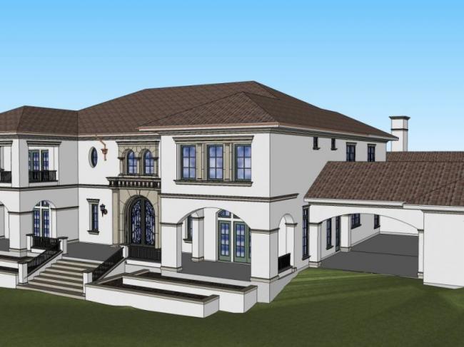 Sketchup别墅模型|独栋别墅，现代风格