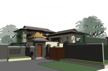 Sketchup别墅模型|叠拼别墅，现代风格-BIM建筑网