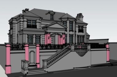 Sketchup别墅模型|独栋别墅，现代风格-BIM建筑网