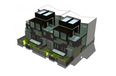 Sketchup别墅模型|双拼别墅，现代风格-BIM建筑网