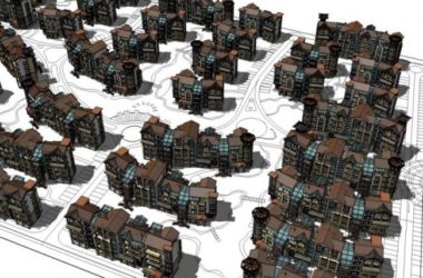 Sketchup别墅模型|别墅群，西班牙风格-BIM建筑网