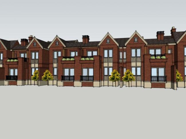 Sketchup别墅模型|联排别墅，现代风格