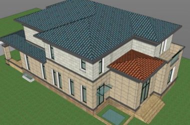 Sketchup别墅模型|独栋别墅，欧式风格-BIM建筑网