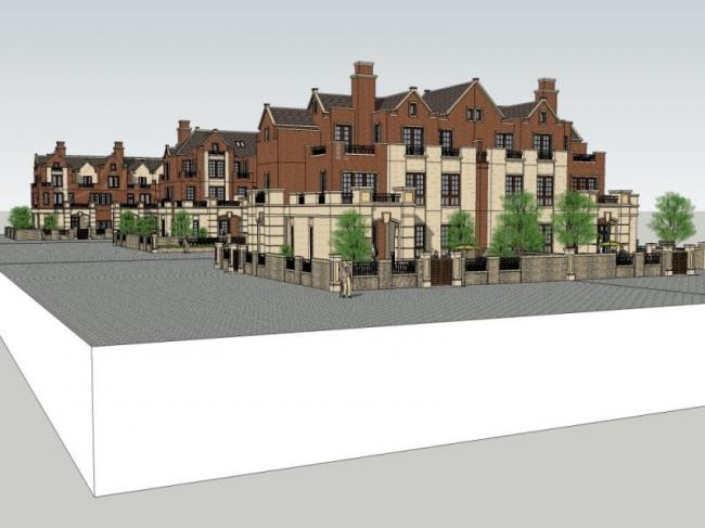 Sketchup别墅模型|联排别墅，欧式风格