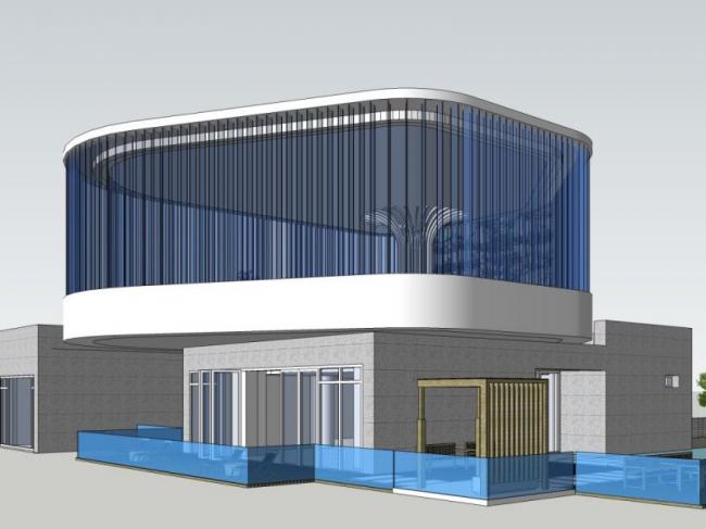 Sketchup别墅模型|独栋别墅，现代风格