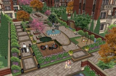 Sketchup别墅模型|别墅群，英式风格-BIM建筑网