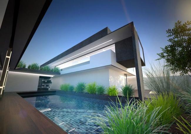 Sketchup别墅模型|独栋别墅，现代风格