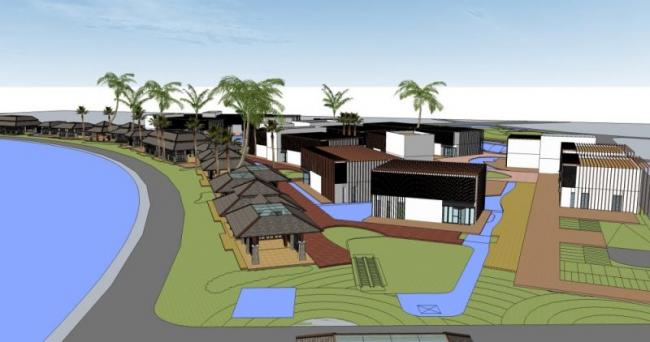 Sketchup别墅模型|度假别墅群，东南亚风格