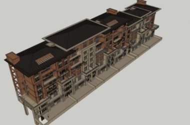 Sketchup别墅模型|联排别墅，欧式风格-BIM建筑网
