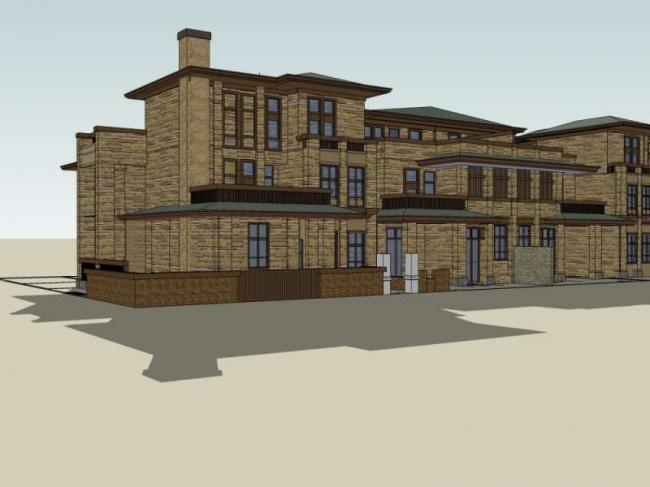 Sketchup别墅模型|联排别墅，古典风格