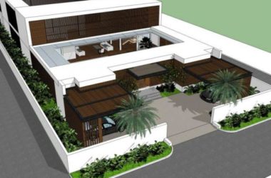 Sketchup别墅模型|独栋别墅，现代风格-BIM建筑网