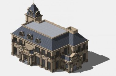 Sketchup别墅模型|独栋别墅，欧式风格，古典风格-BIM建筑网