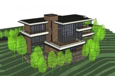 Sketchup别墅模型|多层别墅，现代风格-BIM建筑网