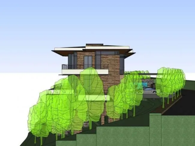 Sketchup别墅模型|多层别墅，现代风格