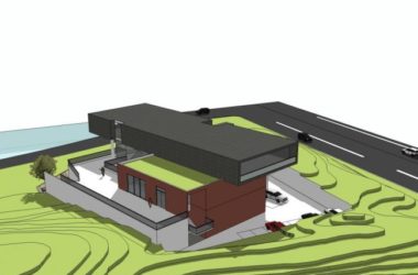 Sketchup别墅模型|独栋山地别墅，现代风格-BIM建筑网