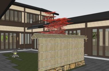 Sketchup别墅模型|别墅，现代中式风格-BIM建筑网