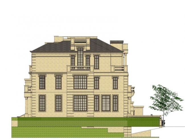 Sketchup别墅模型|叠拼别墅，法式风格，古典风格
