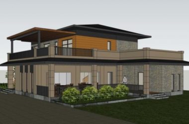 Sketchup别墅模型|独栋别墅，现代中式风格-BIM建筑网