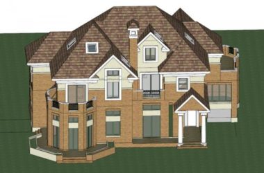 Sketchup别墅模型|独栋别墅，古典风格-BIM建筑网