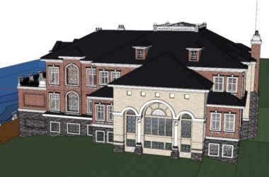 Sketchup别墅模型|独栋别墅，古典风格-BIM建筑网