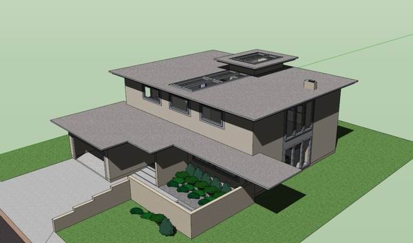 Sketchup别墅模型|别墅，现代风格