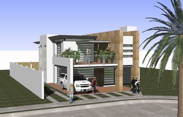 Sketchup别墅模型|独栋别墅，现代风格