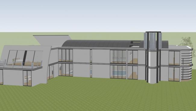 Sketchup别墅模型|独栋别墅，现代风格