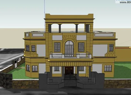 Sketchup别墅模型|独栋别墅，现代风格