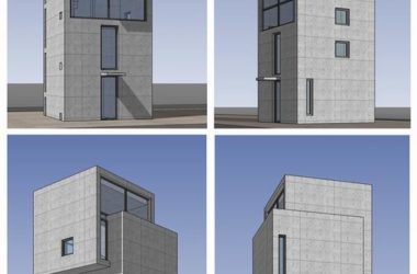 Sketchup别墅模型|安腾忠雄·4X4住宅，别墅，现代风格-BIM建筑网
