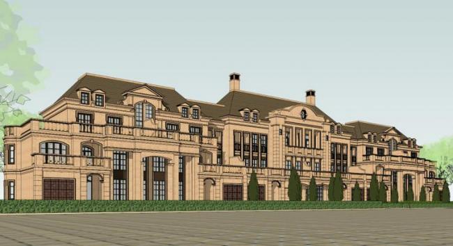 Sketchup别墅模型|联排别墅，古典风格，多层